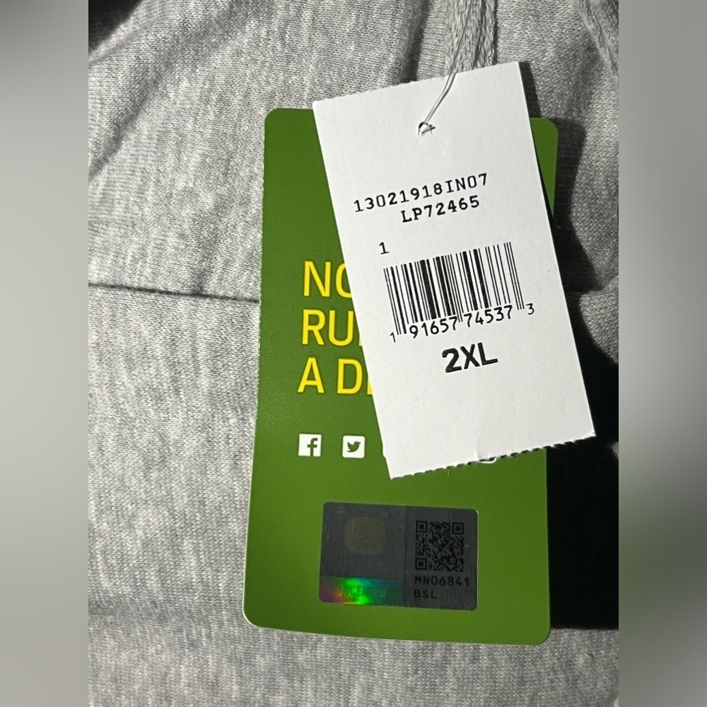NWT- John Deere Hoodie- Build Indiana State Outline SIZE: 2XL COLOR: Gray - Picture 4 of 7